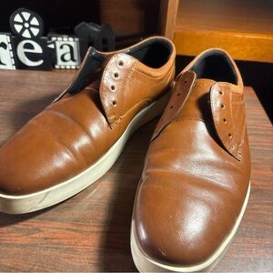Calvin Klein Tan Leather Men's Oxfords